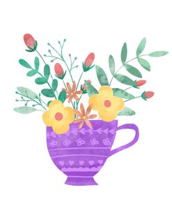 026 Tea Cup Spring Flower Vase