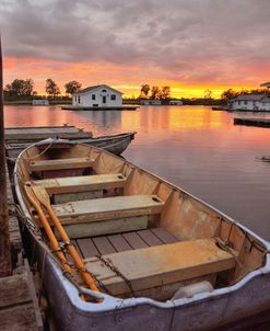 Houseboats At Sunset