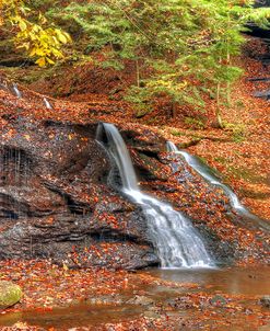 Waterfall In Autumn