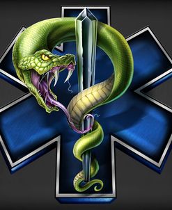 EMS Star of Life With Snake