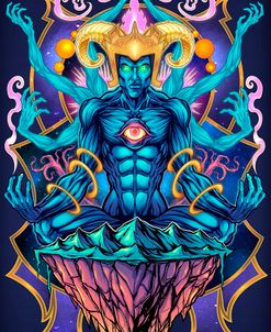 Psychedelic Meditating God