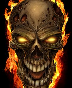 Zombie Fire Skull