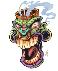 Tiki Head 2 Screaming