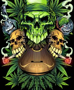 Marijuana Skulls Full Color