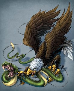 Don’t Tread On Me Eagle And Snake Painting