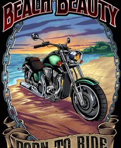 Motorcycle On Beach