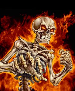 Skeleton With Fire