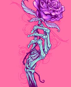 Skeleton Hand With Rose
