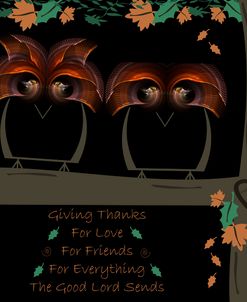 Hoot N Annie Owls Thanksgiving
