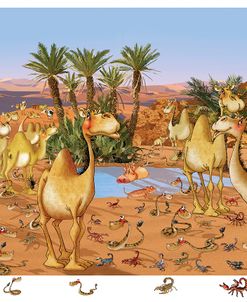 Camels At The Oasis