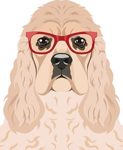 American Cocker Spaniel Wearing Hipster Glasses