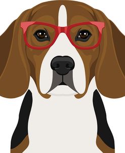 Beagle Wearing Hipster Glasses 2