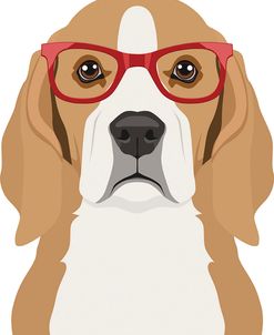 Beagle Wearing Hipster Glasses