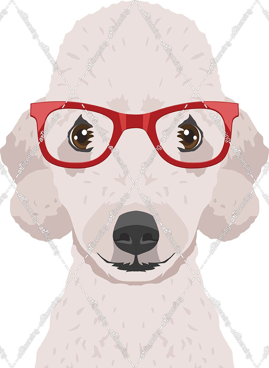 Bedlington Terrier Wearing Hipster Glasses