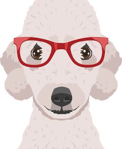 Bedlington Terrier Wearing Hipster Glasses