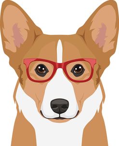 Corgi Wearing Hipster Glasses