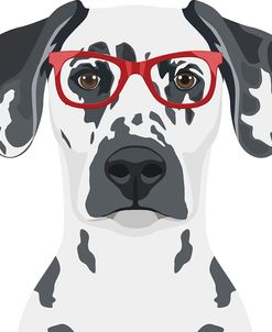 Dalmatian Wearing Hipster Glasses