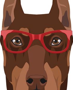 Doberman Wearing Hipster Glasses 2