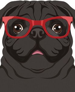 Pug Wearing Hipster Glasses 5