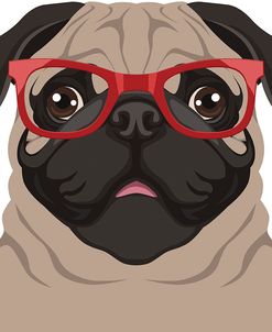 Pug Wearing Hipster Glasses 6