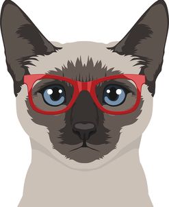 Siamese Wearing Hipster Glasses
