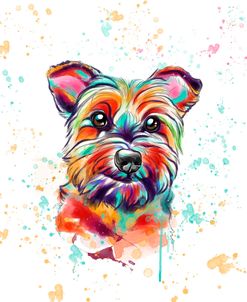 Colorful Watercolor Cairn Terrier