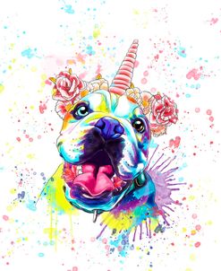 Colorful Watercolor English Bulldog 2