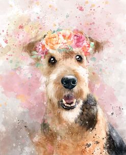 Flower Crown Airedale Terrier