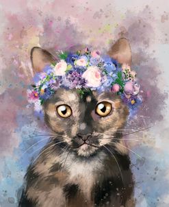 Flower Crown Calico Cat 2