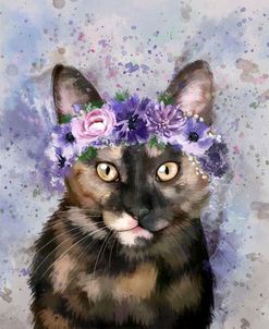 Flower Crown Calico Cat 3