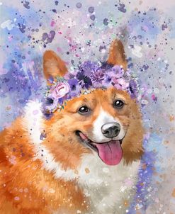 Flower Crown Corgi