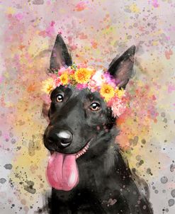 Flower Crown German Shepherd 2