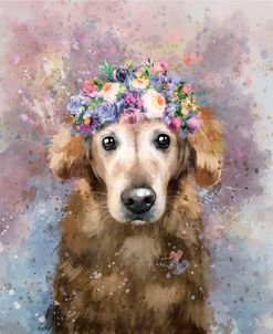 Flower Crown Golden Retreiver 3