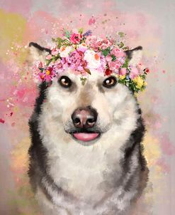 Flower Crown Husky