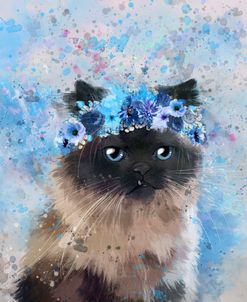 Flower Crown Himalayan Cat