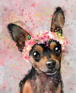 Flower Crown Miniature Pinscher