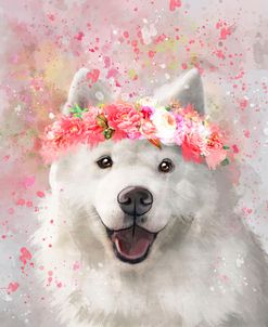 Flower Crown Samoyed