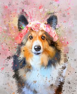 Flower Crown Shetland Sheepdog 2