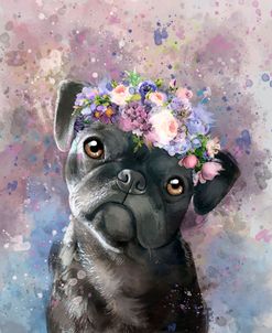 Flower Crown Pug