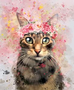 Flower Crown Tabby Cat