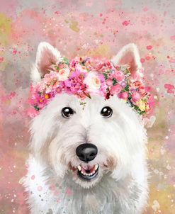 Flower Crown West Highland Terrier
