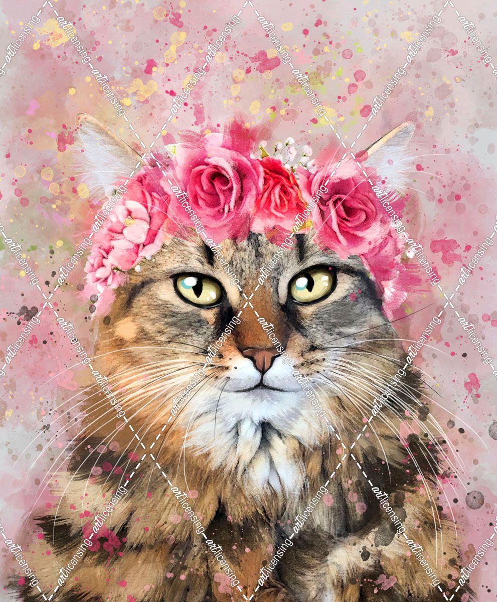 Flower Crown Tabby Cat 5