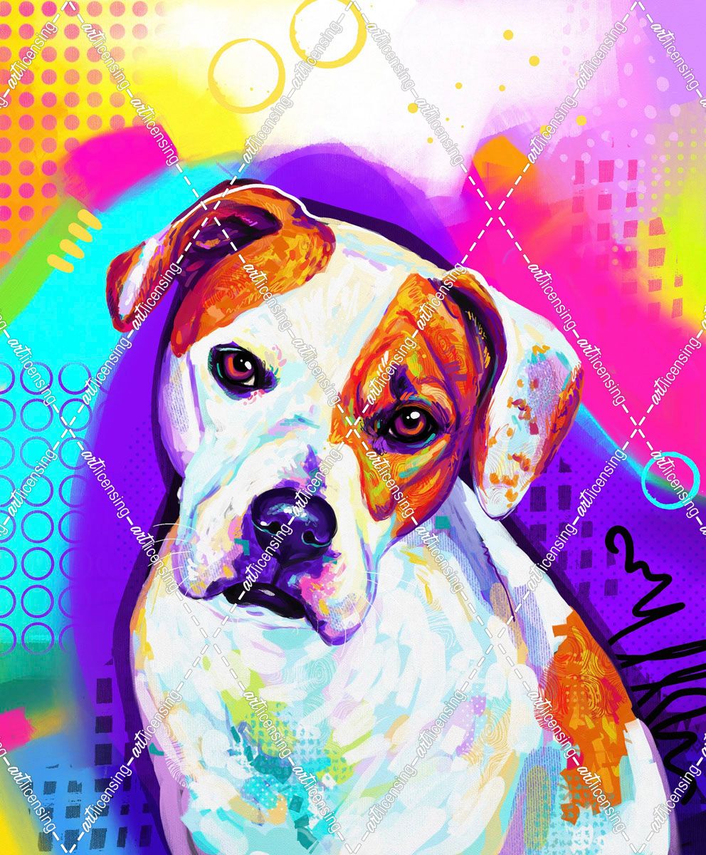 Pop Art American Bulldog