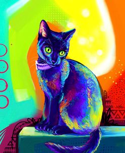 Pop Art Black Cat