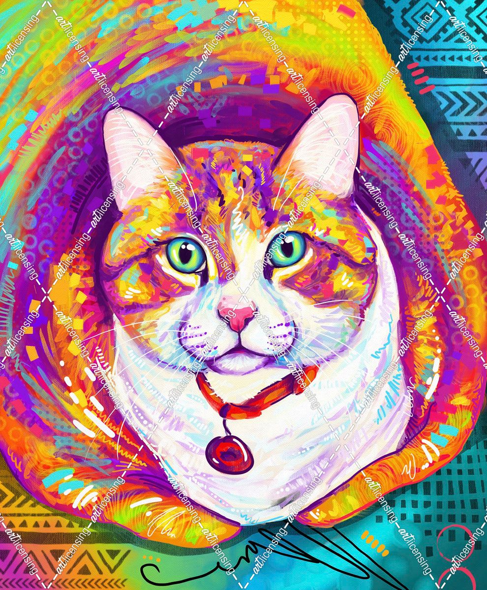 Pop Art Tabby Cat 2