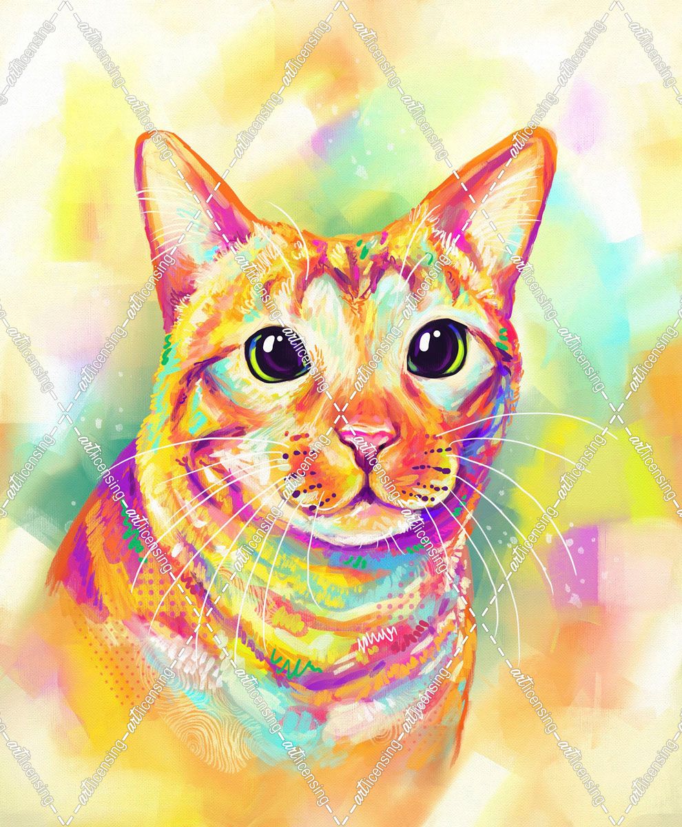 Pop Art Tabby Cat 3