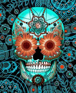 Sugar Skull Caribbean Blue