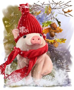 Piggy In A Red Hat