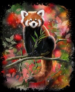 Red Panda Sits On A Branch