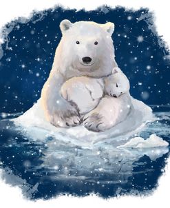 Polar Bears On An Ice Floe